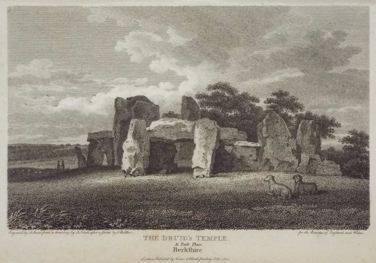 Print - The Druid's Temple, at Park Place, Berkshire. - Storer